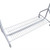 Gloss White 4ft Heavy-Duty Clothes Rail With Top and Bottom Shelf