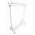 Gloss White 4ft Heavy-Duty Clothes Rail With Top and Bottom Shelf