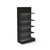 Black Retail Wall Shelving with LED Lighting - H1800 x W1000mm - 4 Shelves