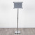 A4/A3 Silver Adjustable Floor-Standing Snap Frame Sign Holder - Max height 1200mm - Portrait or landscape