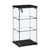 Black Countertop Showcase Display Cabinet with 2 Glass Shelves