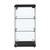 Black Countertop Showcase Display Cabinet with 2 Glass Shelves