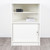 Solido White Till Unit with Lockable Cupboard and Shelf