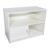Solido White Wrap Counter with Lockable Cupboard and Shelf