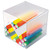 Clear X Divider Stackable Cube Storage Container - H152 x W152 x D152 mm