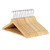 Polished Wood Flat Wooden Hangers with Trouser Bar - 43cm