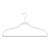 Clear Plastic Hangers with Trouser Bar and Shoulder Notches - 45cm