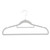 Textured Grey Plastic Hangers with Belt Bar - 40cm