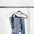 Textured Grey Plastic Hangers with Belt Bar - 40cm