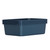 3 x Blue Linen Texture Medium Storage Baskets