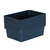 3 x Blue Linen Texture Medium Storage Baskets