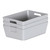 3 x Grey Small Rectangle Storage Baskets