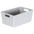 3 x Grey Deep Rectangle Storage Baskets