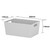 3 x Grey Deep Rectangle Storage Baskets