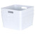 3 x White Small Cube Storage Baskets