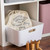3 x White Small Cube Storage Baskets