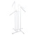 Gloss White Clothes Rail Display Stand - 4 Sloping Arms
