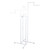 Gloss White Clothes Rail Display Stand - 4 Stepped Arms