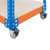Mobile Blue & Orange Workbench With 2 x Chipboard Shelves - Up To 300kg UDL