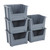 Multipurpose Shelving With 4 x Large Grey Plastic Part Bins - H915 x W1220x D455mm
