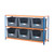 Multipurpose Shelving With 6 x Large Grey Plastic Part Bins - H915 x W1525 x D455mm