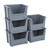 Multipurpose Shelving With 15 x Large Grey Plastic Part Bins - H1980 x W1525 x D455mm