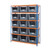 Multipurpose Shelving With 15 x Large Grey Plastic Part Bins - H1980 x W1525 x D455mm