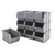 Multipurpose Shelving With 32 x Grey Plastic Part Bins - H1600 x W915 x D305mm