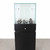 Halo Black Glass Display Tower Showcase Plinth with Lockable Cupboard