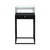 Halo Black Square Display Case Counter with Metal Base
