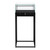 Halo Black Square Display Case Counter with Metal Base