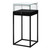 Halo Black Square Display Case Counter with Metal Base