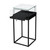 Halo Black Square Display Case Counter with Metal Base