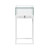 Halo White Square Display Case Counter with Metal Base