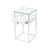 Halo White Square Display Case Counter with Metal Base