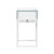Halo White Square Display Case Counter with Metal Base