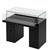 Halo Black Glass Display Showcase Counter with 6 Narrow Drawers