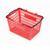 Red Recyclable Plastic Shopping Basket - 22L