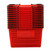 Red Recyclable Plastic Shopping Basket - 22L