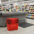 Red Recyclable Plastic Shopping Basket - 22L