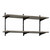 Black & Eternity Oak Twin Slot Shelving Kit - H430mm x W1200mm, 3 Uprights & 2 Wooden Shelves