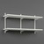 White Twin Slot Shelving Kit - H430mm x W1200mm, 3 Uprights & 2 Wooden Shelves