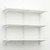 White Twin Slot Shelving Kit - H1000 x W1200mm, 3 Uprights & 3 Wooden Shelves