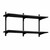 Black Twin Slot Shelving Kit - H430mm x W1200mm, 3 Uprights & 2 Wooden Shelves