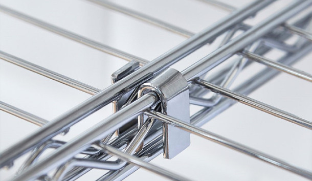 Joining chrome wire shelving units together