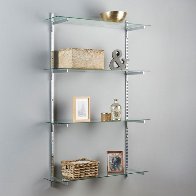 Toughened Glass Shelf 6mm Thickness W1200mm Choice of various depths