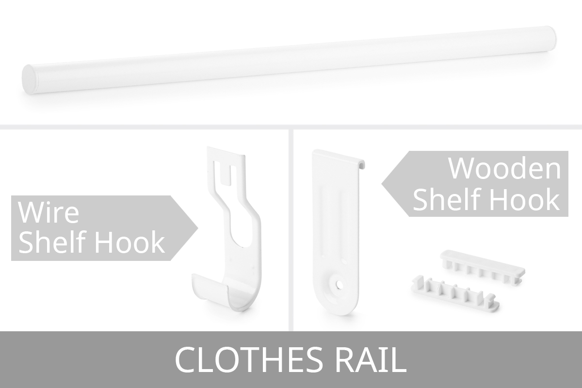 Clothes or hanging rail components
