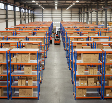 Multipurpose shelving unit with boxes and pick bins