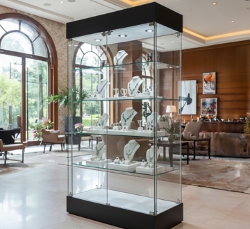  Wall mounted twin slot shelving, with boxes, and magazines at the top 