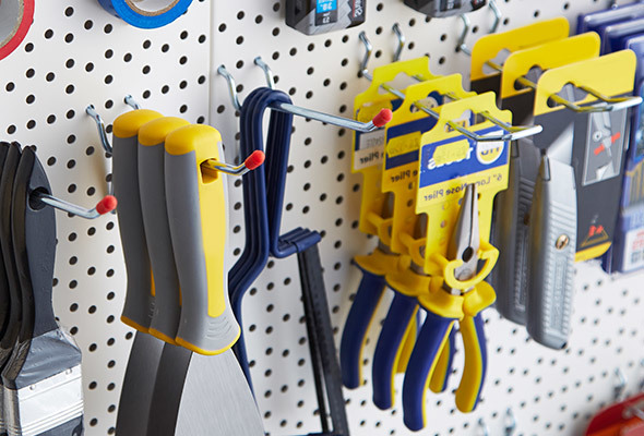 Plastic Economy Hooks For Slatwall and Pegboard, Off-White - Store Fixtures  Direct